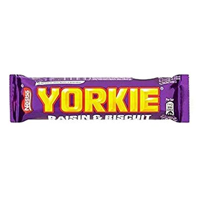 Yorkie Biscuit &amp; Raisins Chocolate Candy Bars 7 x44g.