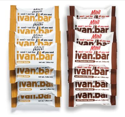 ivan.bar Protein Packed Energy Snack Bar | Provides Healthy Energy | Vegan, All Natural Ingredients | Soy, Dairy &amp; Gluten Free (Dark Chocolate/Peanut Butter Combo, 1.4 Ounce (Pack of 24 Bars))