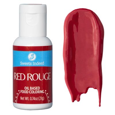 Sweets Indeed Oil Based Food Coloring, Red, Perfect for Chocolate Easter Cake Decorating, Spring Baking, Candy Melts, Frosting, Edible Food Dye, 0.74 fl oz (Red Rouge)
