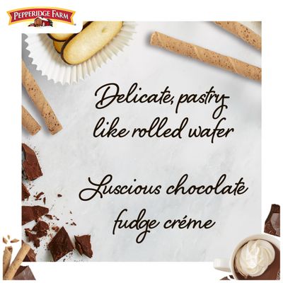 Pepperidge Farm Pirouette Cookies, Chocolate Fudge Crme Filled Wafers, 13.5 Oz Tin