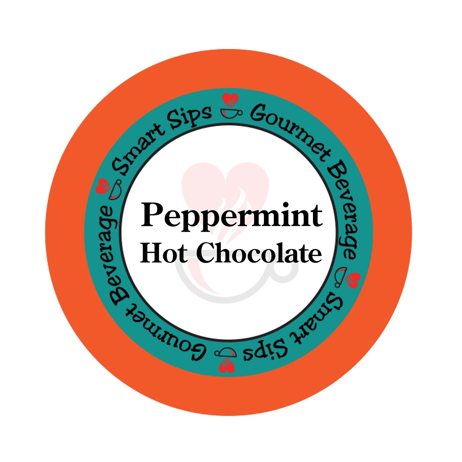 Smart Sips, Peppermint Hot Chocolate, 24 Count, Single Serve Hot Cocoa Cups Compatible With All Keurig K cup Machines