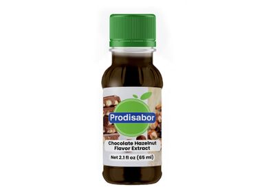 Prodisabor Chocolate Hazelnut Flavor Extract 65 ml, Sweet &amp; Nutty, Flavoring Agent, Baking
