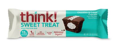 think! Protein Bars, High Protein Snacks, Gluten Free, Kosher Friendly, Sweet Treat, Chocolate &amp; Creme Cupcake, 10 Count