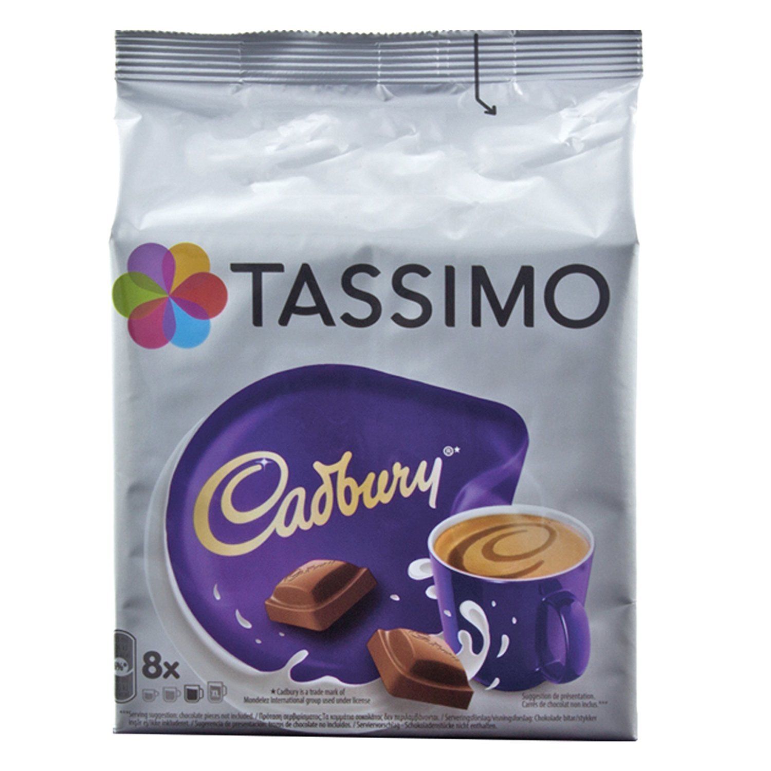 Tassimo Cadbury Hot Chocolate Capsules 8 Cups