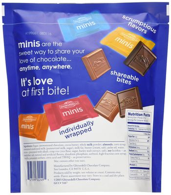 Ghirardelli Assorted Mini Squares Pouch, 12.2 Ounce, X-Large