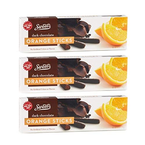 Sweet&#39;s Candy Dark Chocolate Sticks, Orange, 3 Pack; (10.5 oz. each box)