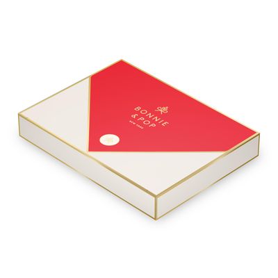 Christmas Gift, Holiday Chocolate Card Gift Box, 9 Individually Wrapped Chocolates, Food Sweets Candy Gift, Stocking Stuffer for Men, Women, Children, Bonnie and Pop