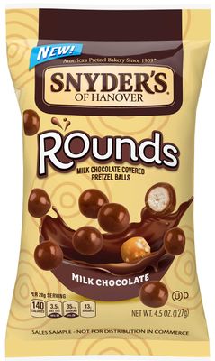 Snyders Of Hanover Rounds Milk Chocolate Pretzel Ball, 3.5 Ounce - 8 per case.