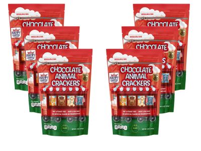 Animal Crackers, 8 Ounce Resealable Bag (Case of 6) Chocolate