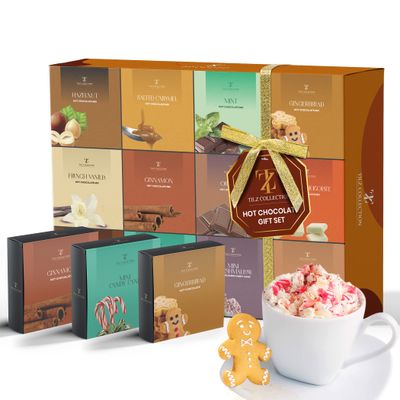 Hot Chocolate Gift Sets - 12 Days, Christmas Hot Chocolate Gift |Small Christmas Gifts |Hot Chocolate Mix |Gourmet Hot Chocolate Set |Hot Chocolate Gift Sets |Christmas Gifts For Women, Kids, Men