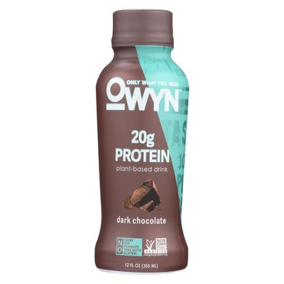 Only What You Need Plant Based Protein Shake, Dark Chocolate 12 Fl oz