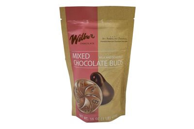 Wilbur Buds Milk &amp; Semisweet Dark Chocolate Buds Mixed, 16 oz. Bag
