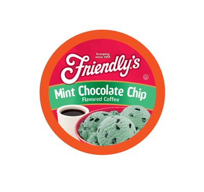 Friendly&#39;s Flavored Ice Cream Coffee Pods, Compatible with Keurig K Cup Brewers (Mint Chocolate Chip, 12 Count)