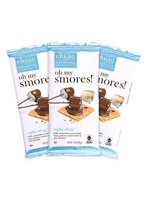 Chuao Chocolatier Oh My S&#39;mores Gourmet Milk Chocolate Bars |For Gift Baskets, Birthday, Thank You, Care Package| 3 Pack, 2.8 oz Each