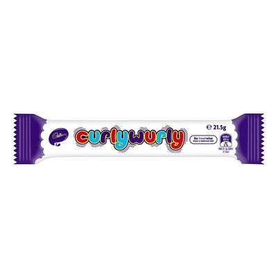 Cadbury Curly Wurly Chocolate Chewy Bars | Total 12 bars of British Chocolate Candy