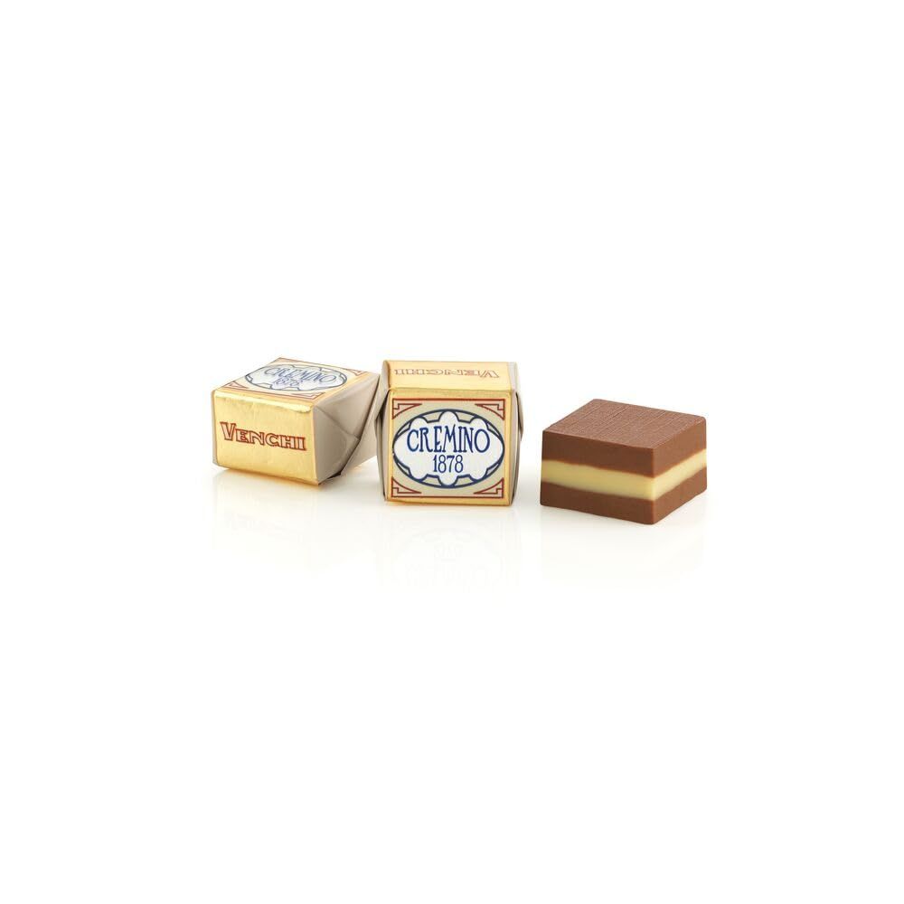 Venchi - Classic Cremino Chocolates, Gianduia and White Chocolate Flavor, Chocolate Candy Bulk, Gluten-Free, 2.2 lb Bag