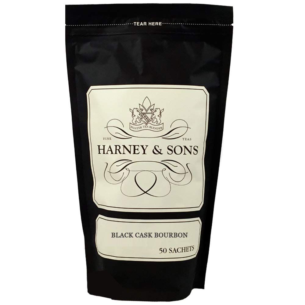 Harney &amp; Sons Black Cask Bourbon, Bourbon, Vanilla &amp; Caramel, Bag of 50 Sachets