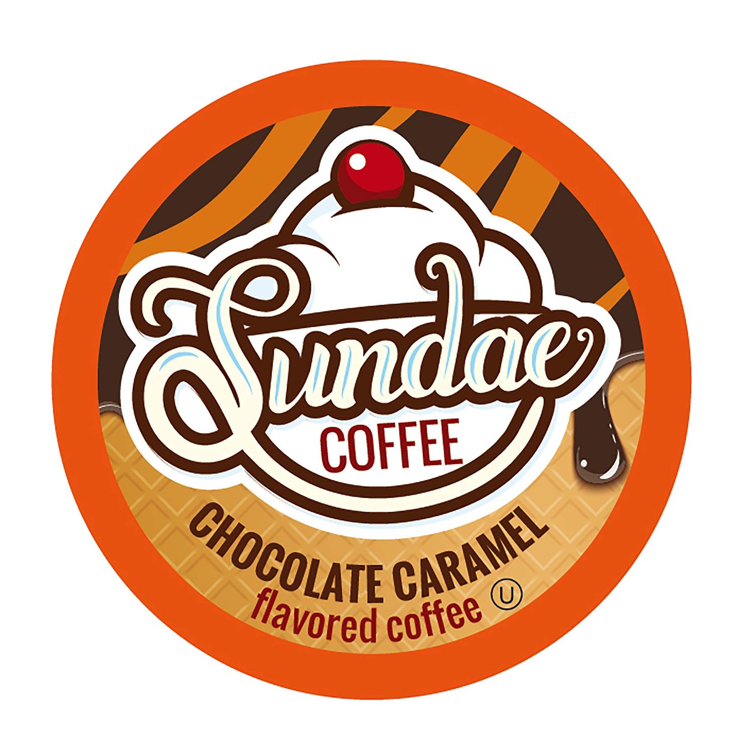 Sundae Ice Cream Flavored Coffee Pods, Compatible with 2.0 Keurig K-Cup Brewer, (Chocolate Caramel) 48 Count