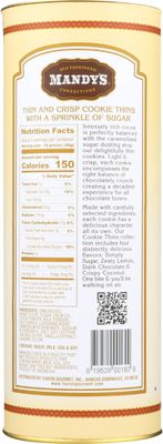 MANDYS Cookie Thins Dark Chocolate, 4.6 OZ