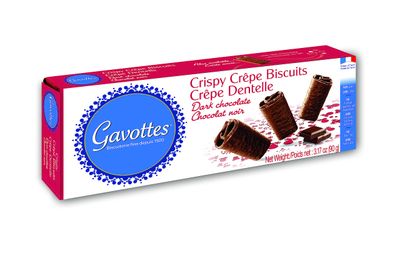 Gavottes French Dark-Chocolate-Covered Mini Crispy Crepes 2 Pack | Ready to eat Crispy Crepes | Crispy Crepes From France | Mini Chocolate Covered Crispy Crepes (2 Packs of 18 | 2 x 3.17oz/90g)