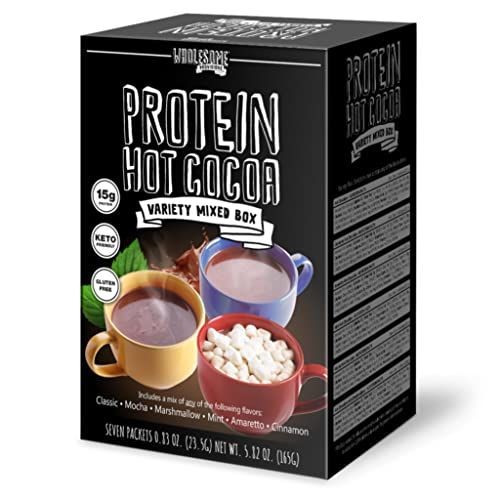 Protein Hot Chocolate, 15g Protein, Variety Pack, Keto Hot Chocolate Mix, Low Carb Hot Cocoa, Includes Up To 4 Different Flavors, Instant Hot Coco (3 Boxes)