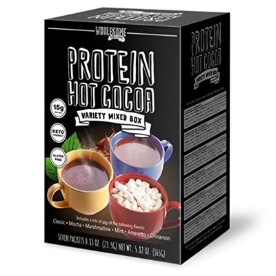 Protein Hot Chocolate, 15g Protein, Variety Pack, Keto Hot Chocolate Mix, Low Carb Hot Cocoa, Includes Up To 4 Different Flavors, Instant Hot Coco (3 Boxes)