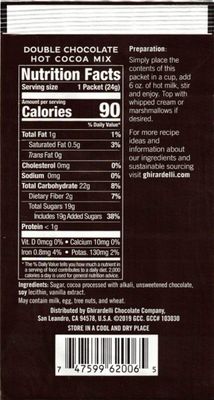 Ghirardelli Double Chocolate Hot Cocoa Mix, 0.85 oz Packets (Pack of 25) with Cocoa Scoop