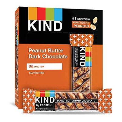 KIND Peanut Butter Dark Chocolate, Gluten Free, Low Sugar, Peanut Butter Dark Chocolate, 72Count