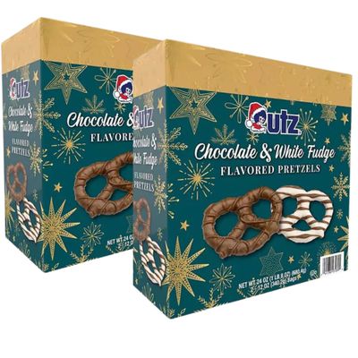 Utz Chocolate &amp; White Fudge Flavored Pretzels 24 Oz, ()