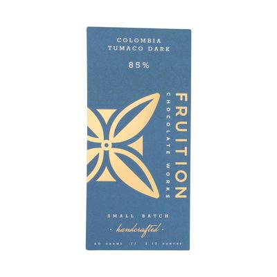FRUITION CHOCOLATE WORKS Colombia Tumaco 85% Dark Chocolate Bar, 2.12 OZ