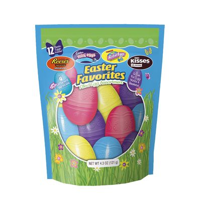 Hershey&#39;s Chocolate Filled Plastic Easter Egg Assortment, 4.3-Ounce Bags (Pack of 3)