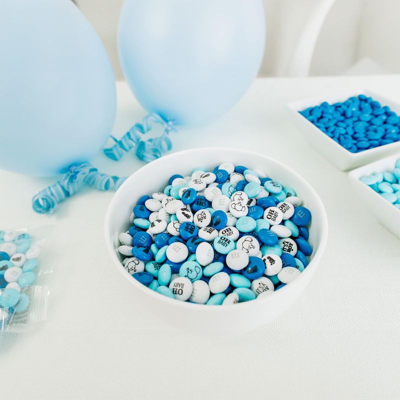 M&amp;M'S It's A Boy Milk Chocolate Candy, 2lbs of Blue &amp; White Bulk M&amp;M'S with It's A Boy Themed Icons, Baby Shower Dcor, Birth Announcements &amp; Gender Reveal Parties