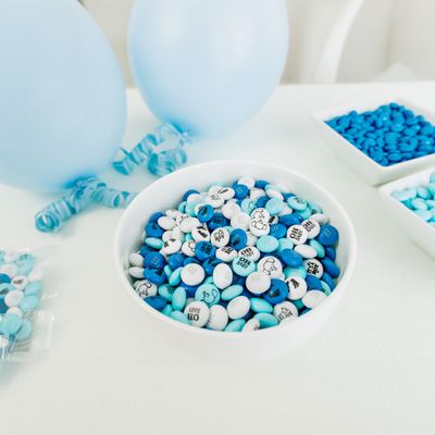 M&M'S It's A Boy Milk Chocolate Candy, 2lbs of Blue & White Bulk M&M'S with It's A Boy Themed Icons, Baby Shower Dcor, Birth Announcements & Gender Reveal Parties