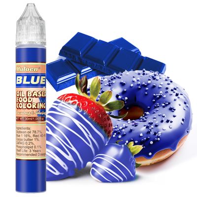 Oil Based Food Coloring for Chocolate - Blue Oil Food Coloring for Cake Decorating, Baking, Cookie, Doughnut, Candy Food Dye - 1.05 fl oz.
