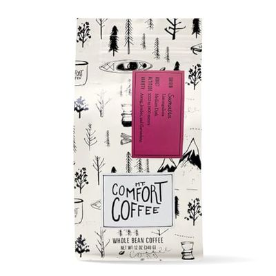 Mt. Comfort Coffee Sumatra Medium Dark Roast, 12 Ounce - Flavor Notes of Butterscotch and Chocolate - Sourced From Small, Indonesian Coffee Farms - Roasted Whole Beans