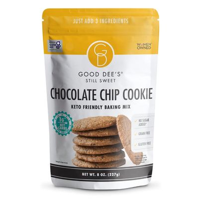 Good Dee&#39;s Chocolate Chip Cookie Mix | Keto Baking Mix | Dairy-Free, Soy-Free, IMO-Free, Low Carb Cookie Mix | Diabetic, Atkins &amp; WW Friendly (1g Net Carbs, 12 Servings)