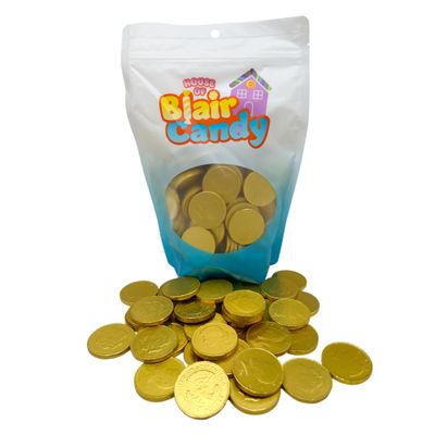 Chocolate Large Half Dollar Coins - Come in a Sealed/Resealable Candy Bag - Perfect For Halloween Parties, Pinata, Office Bowl, Wedding Favors, or Easter Baskets (2 LB)