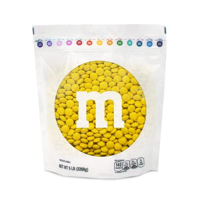 MyM&amp;Ms Milk Chocolate Candy, Single Color, Yellow, 5-Pound Bulk Bag (Pack of 1)
