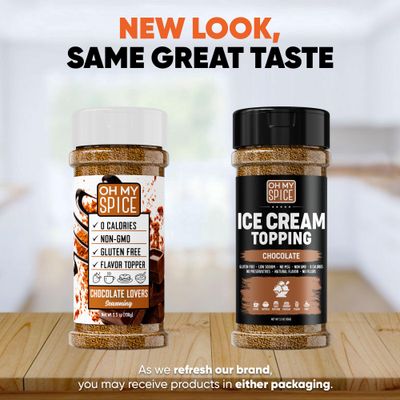 Ice Cream Topping Chocolate Powder Mix - Gluten Free Cocoa Powder for Coffee Toppings. Sweet Cacao Powder Seasoning Flavor for Oatmeal, Pancake, Popcorn, Yogurt & Dessert. Chocolate for Coffee. 5.5oz