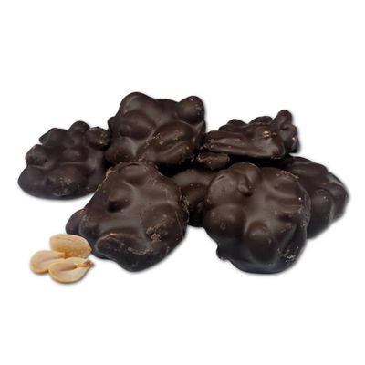 Goodland Farms Dark Chocolate Peanut Clusters, 2 Pounds - Wholesale Bulk Candy, Chocolate Covered Peanuts
