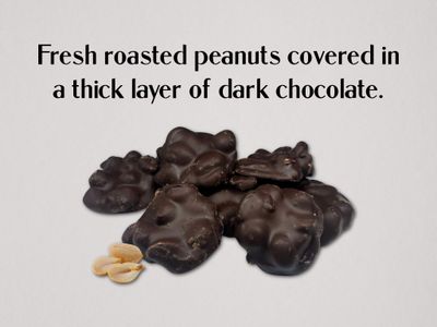 Goodland Farms Dark Chocolate Peanut Clusters, 2 Pounds - Wholesale Bulk Candy, Chocolate Covered Peanuts