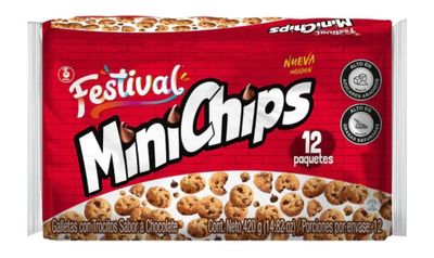 Generic Minichips Colombia (12 pack) Mini Chocolate Chips by Festival Chocolate Cookies Colombian snacks