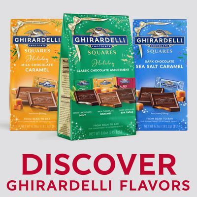 GHIRARDELLI Holiday Classic Chocolate Assortment Squares, 8.6 oz Bag