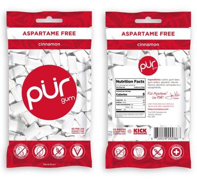 Pur Gum Variety Pack - Cool Mint, Chocolate Mint, Cinnamon and Bubblegum - 55 Pieces each