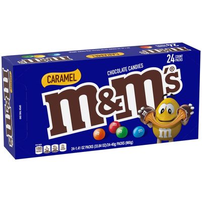 M&amp;M&#39;s Caramel Chocolate Candy, 1.41 oz 24 Count