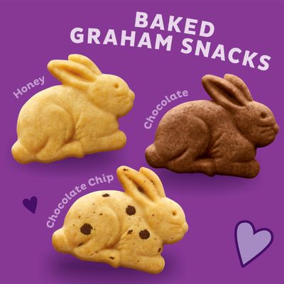 Annie's Organic Friends Bunny Grahams, Chocolate Chip, Chocolate, and Honey Baked Graham Snacks, 12 Pouches, 12 oz