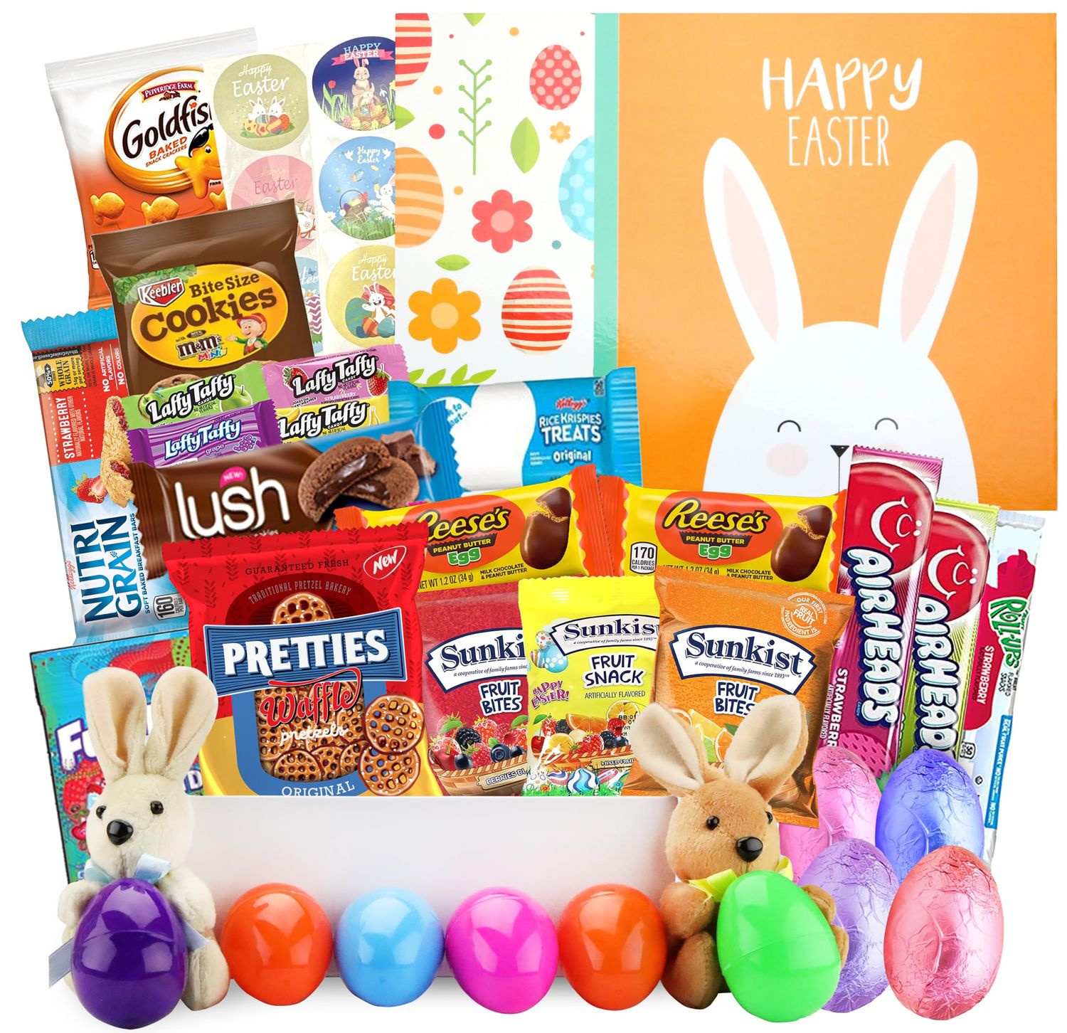 Eva&#39;s Gift Universe Easter Care Package (41 Count) Filled with Candy Chocolate Cookies and More Gift for Kids Girls Boys College Students