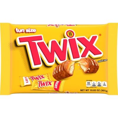 TWIX Fun Size Caramel Cookie Chocolate Candy Bars - 10.83 oz Bulk Candy Bag