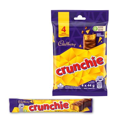 Cadbury Crunchie Chocolate Candy Bars, 4 Count, Imported from Canada