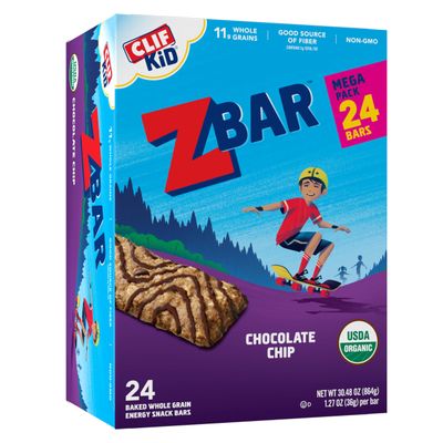 Zbar - Chocolate Chip - Soft Baked Whole Grain Snack Bars - USDA Organic - Non-GMO - Plant-Based - 1.27 oz. (24 Pack)